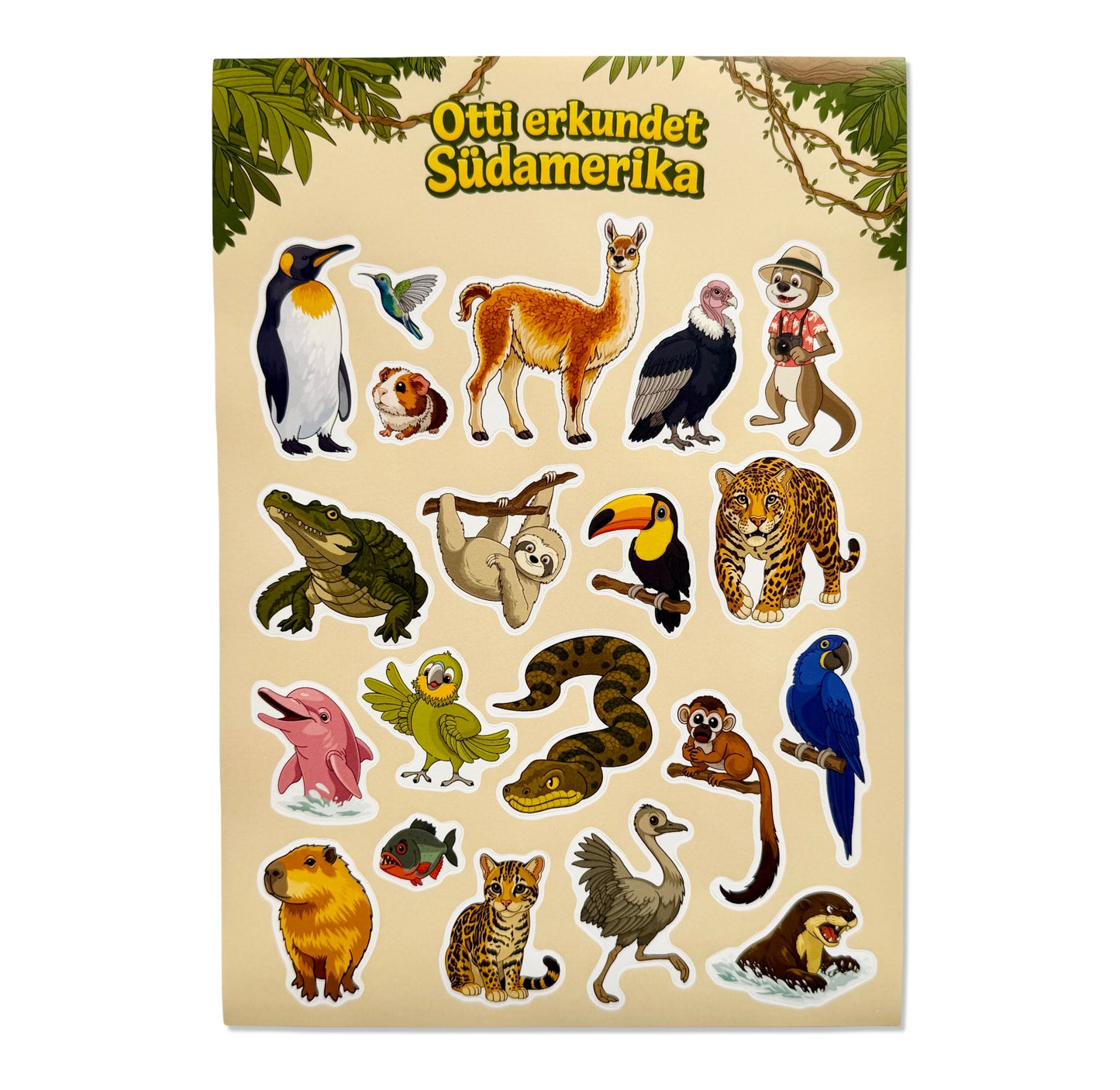 Stickerbogen "Tiere Südamerikas"